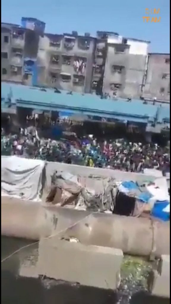 Massive Crowd Outside Mumbai's Bandra Railway Station