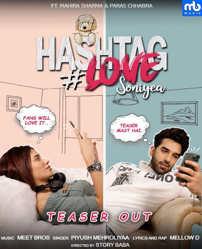 Mahira Sharma & Paras Chhabra’s song teaser “Hashtag Love Soniyea” is everything goals